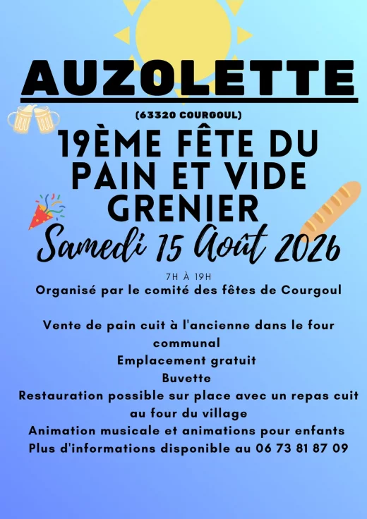 19ème fête du pain et vide greniers